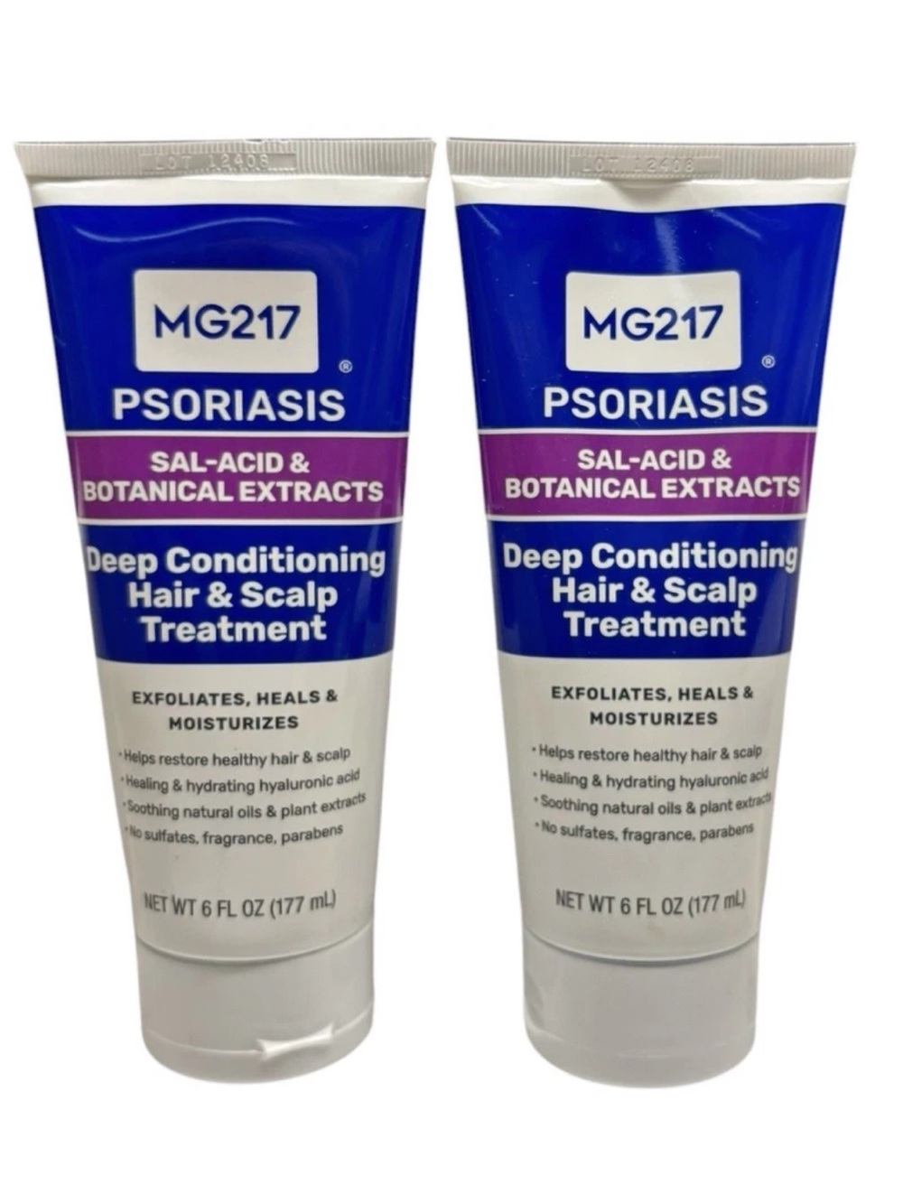 (2) MG217 Psoriasis Deep Conditioning Sal Acid Botanical Hair Scalp Treatment